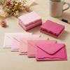 50Pcs With Envelope Greeting Card Wave Edge Invitation Cards Envelope Mini Gift Card  Party Use