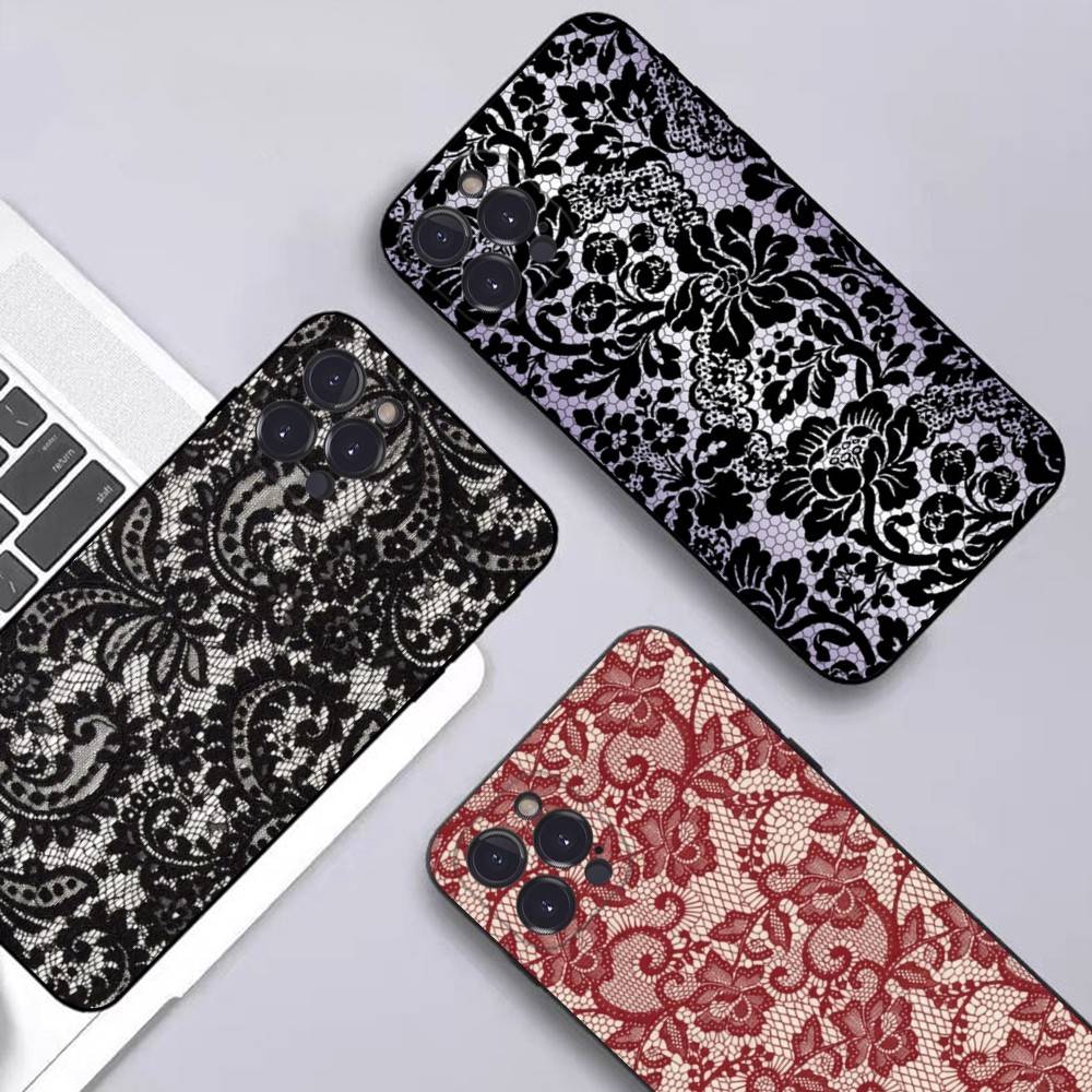 Lace Style Cool Girl Phone Case For IPhone 16 17 Air 15 14 13 12 11 Pro Max 16E Plus Fundas