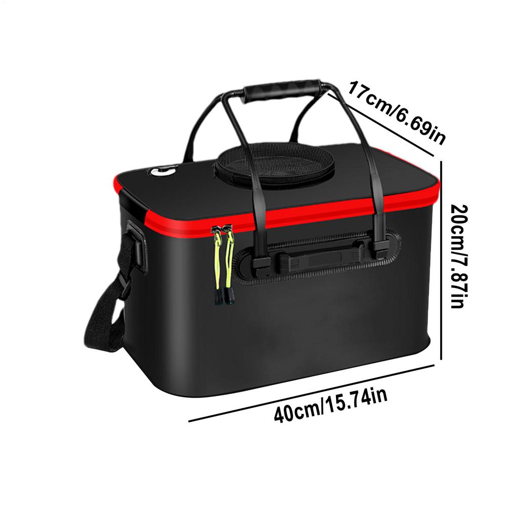 EVA Fishing Bucket Collapsible Live Fish Bucket Thickened EVA Live Fish Box Fishing Tackle With Aeration Pump For Travel Camping