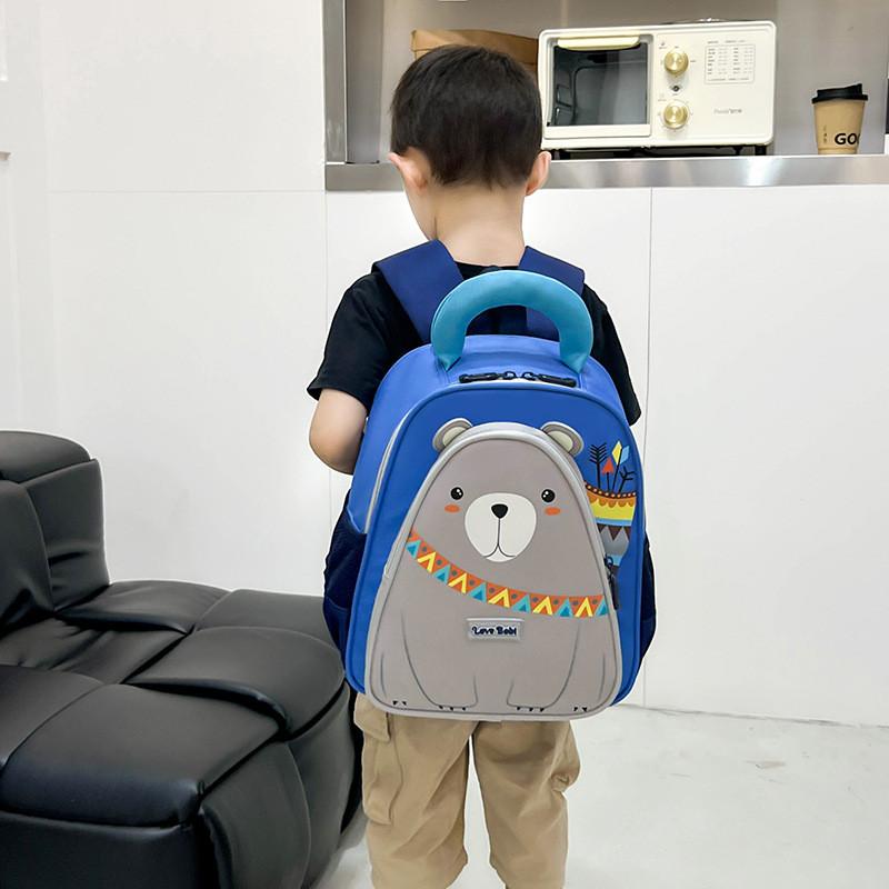 Bear Small Penguin Pattern Cartoon Toddler Backpack With Stitching Reinforced