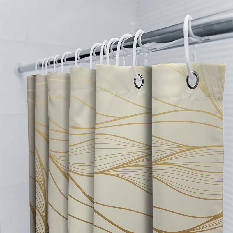Modern Geometric Black White Shower Curtain With Letter R Decor Home Bathroom Waterproof Fabric Shelves Tub Set 72''X84'' (White