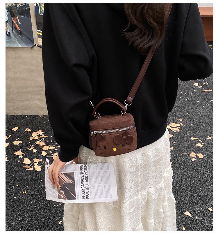 2025 New Cat Suede Kids' Cute Mini Crossbody Lipstick Bag