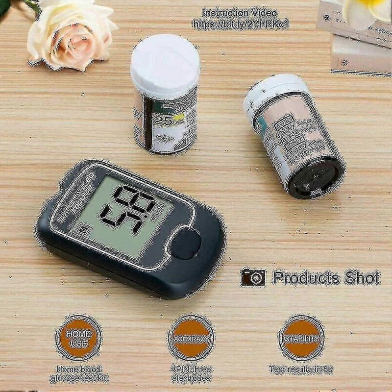 New Blood Glucose Meter and Diabetes Testing Kit (Includes 50 Test Strips) Diabetes Blood Glucose Meter