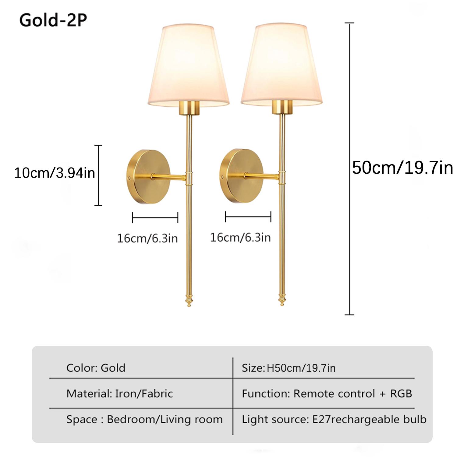 

Скандинавский перезаряжаемый настенный светильник, беспроводная установка для гостиной, спальни, кабинета, декора лестничной клетки, перезаряжаемая RGB-лампа RGB Blub золотой