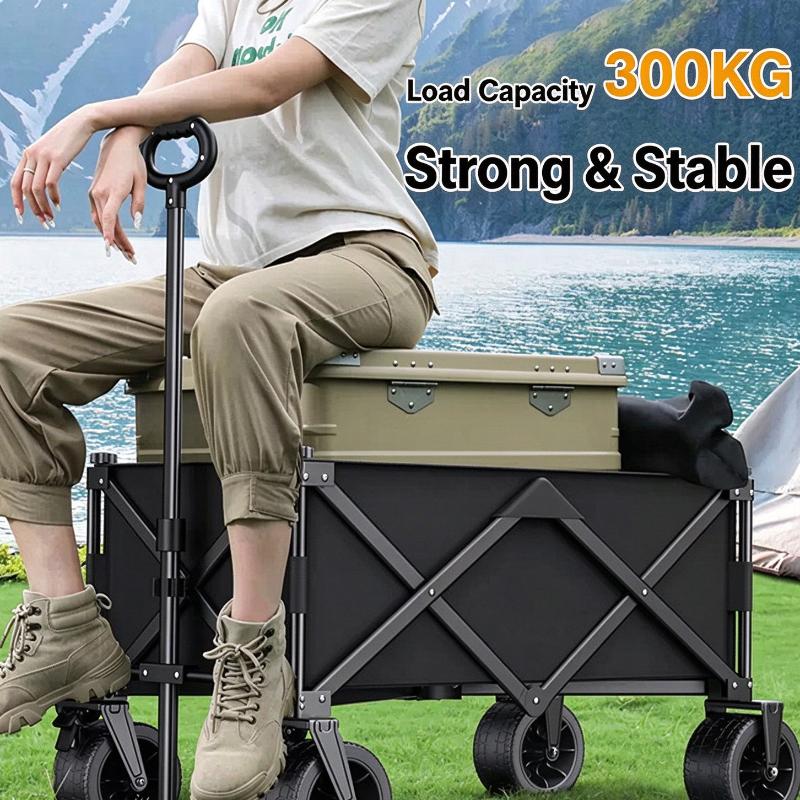 Carrello da Campeggio / Carrello Utilità Pieghevole Attrezzatura da Campeggio Carrello Multifunzionale Per Spiaggia Picnic Escursioni