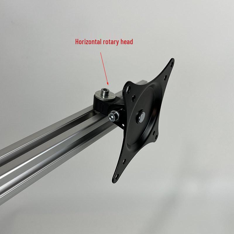 Dual Screen Aluminum Monitor Stand with Rotating and Lifting Wall Mount