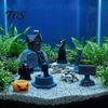 Aquatic Plant Tank Accessories Halloween Miniature Resin Ornaments, Micro Landscape Desktop Decor, Horror Small Statue Decor Scene for Fish
