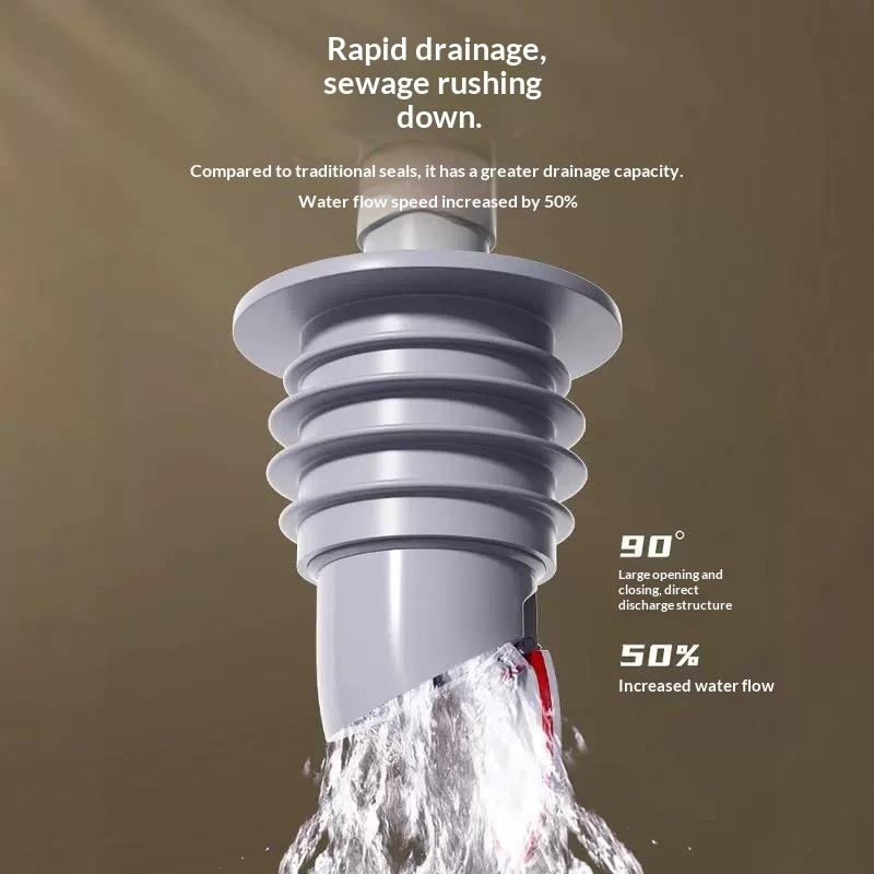Silicone Bathroom Sewer Seal Ring Kitchen Sink Sewer Pipe Plug Washing Machine Anti-Odor Leakage Floor Drain Seal Connector Plug