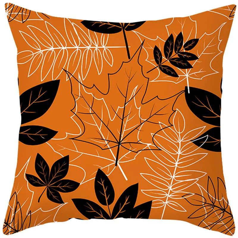Thanksgiving Day Pillow Case Cover Maple Leaf Pumpkin Pillow Case Cover Autumn Fall Maple Leaf Pumpkin Decoration Pillowcase