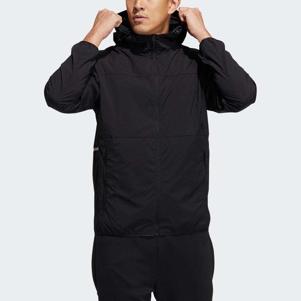 adidas Sports Windproof Woven Hooded Jacket Black Men GP0976
