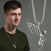 Guardian Angel Pendant Necklace, Punk Hip Hop Jewelry for Men & Women