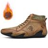 Fashion Comfortable Leather Casual Shoes For Men Lightweight and Durable Antiskid Flat Shoes For All Seasons Boots Men