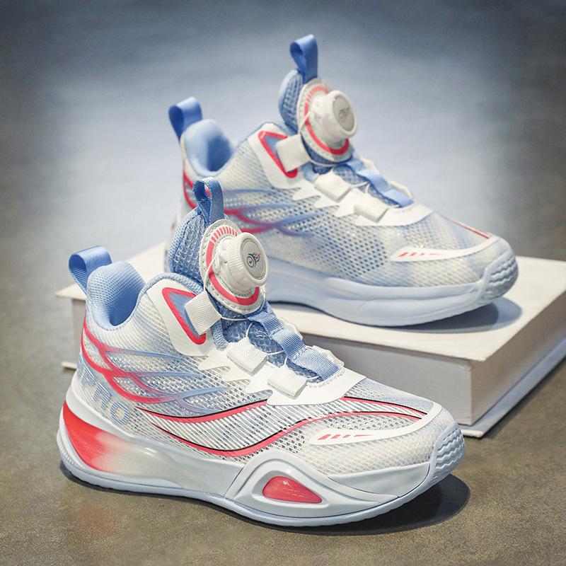 Boys shoes 2025 basketball shoes summer single net primary school children breathable sports shoes girls middle school children running shoes