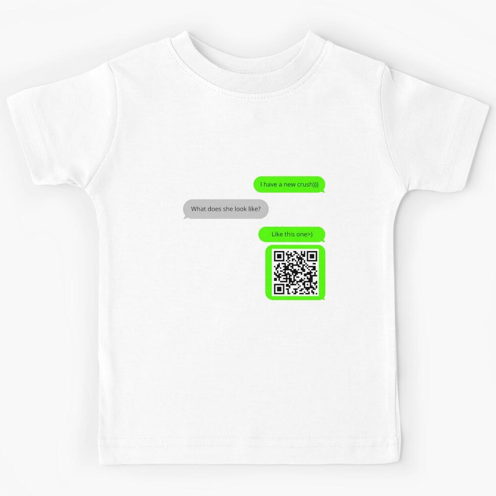 QR Code Sms Song Kids T-Shirt 150