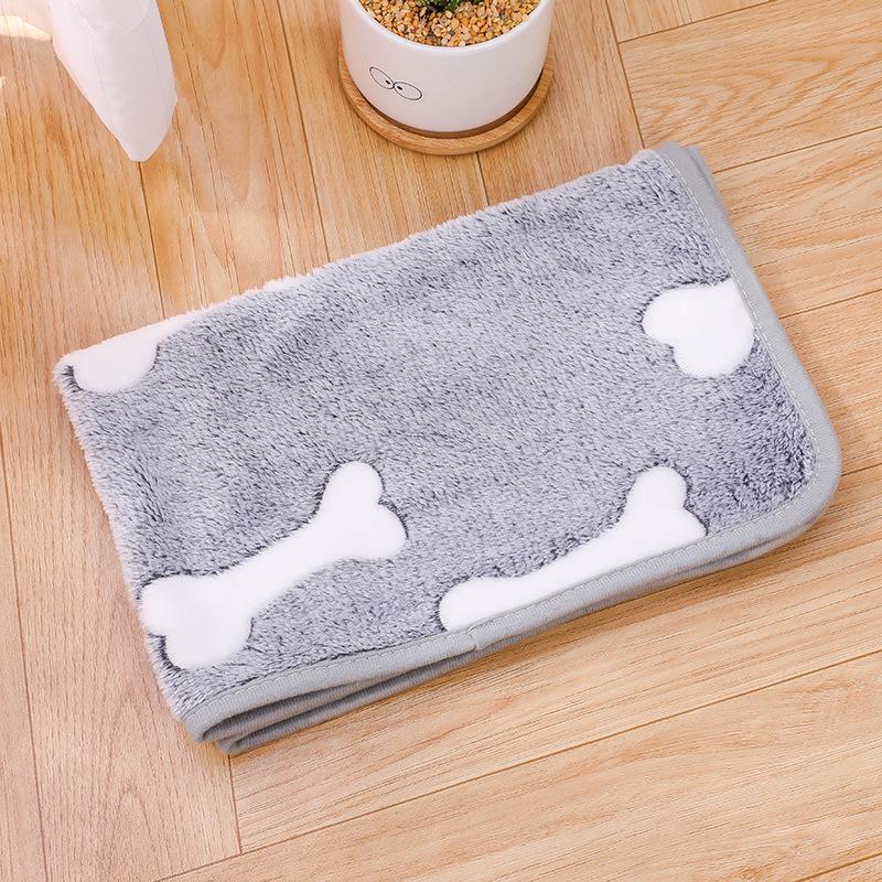 Pet Blanket Thickened Flannel Cute Printed Blanket One Size