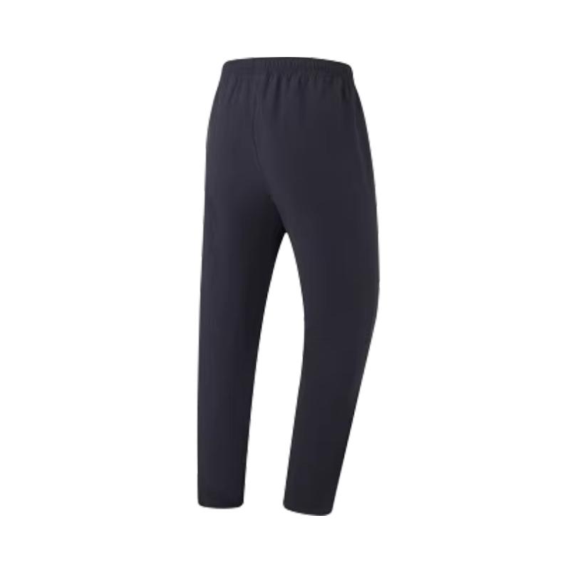 Li Ning Fitness Series Solid Color Mid Waist Comfortable Versatile Breathable Tapered Knit Sports Pants Men pants Black YYKU193-2