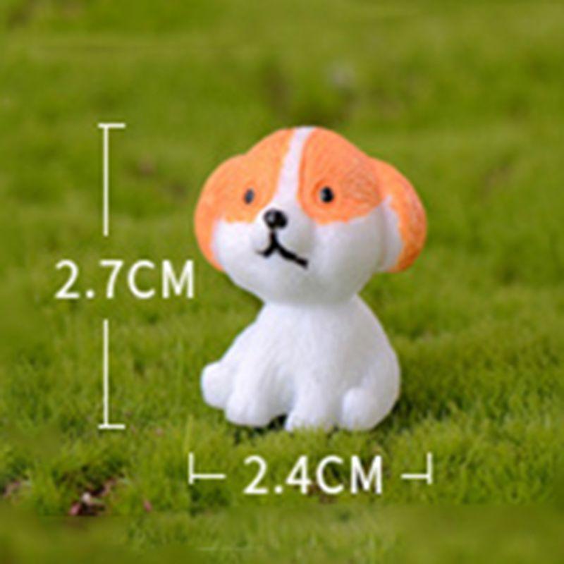 Cute Mini Resin Dog Dolls 12 Style Handicraft Ornaments Ideal For Micro Landscape Decor