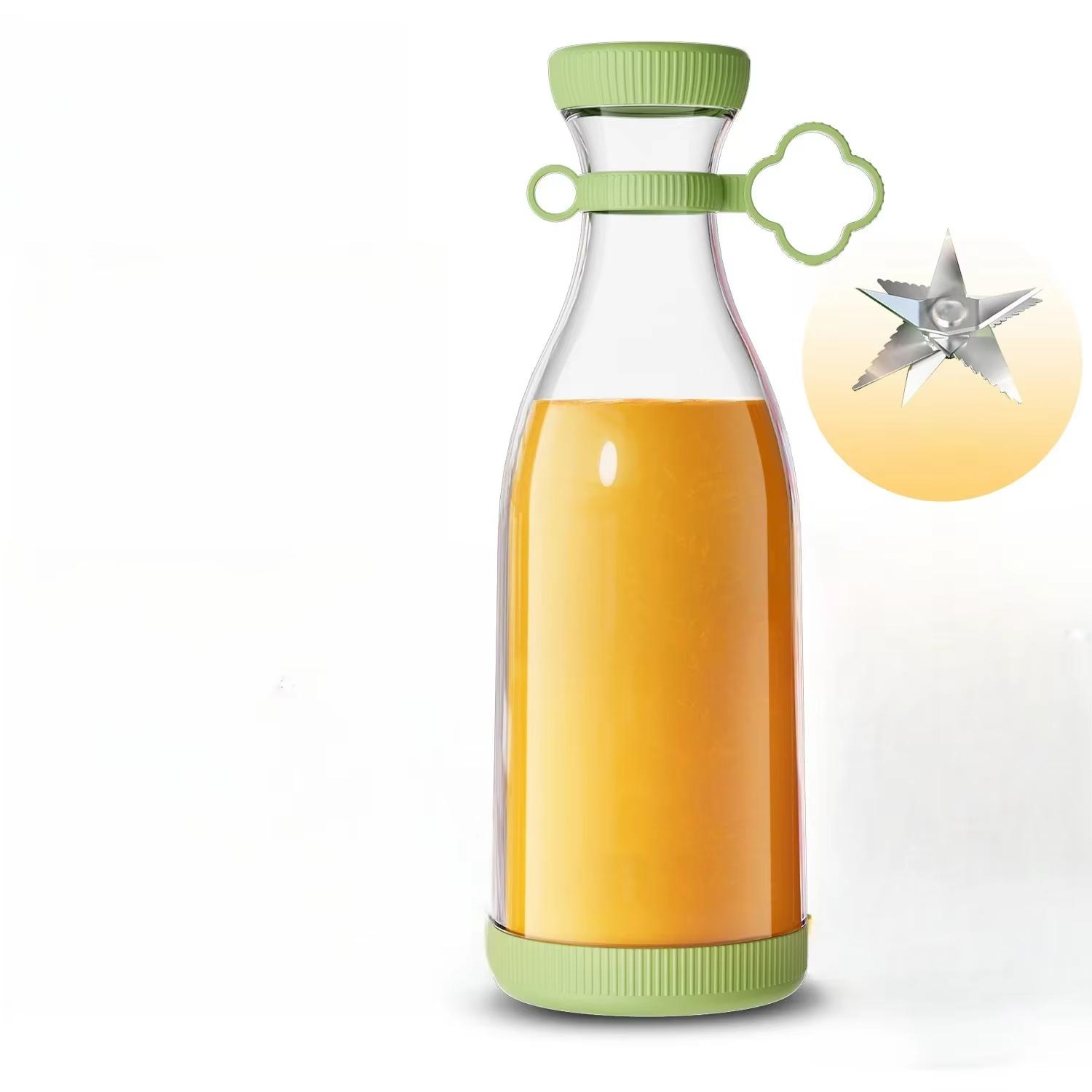 

Бытовая портативная маленькая соковыжималка с высокой мощностью, из нержавеющей стали, 10 лезвий, дизайн с вытяжным кольцом, зарядка через USB, многофункциональная чашка для сока