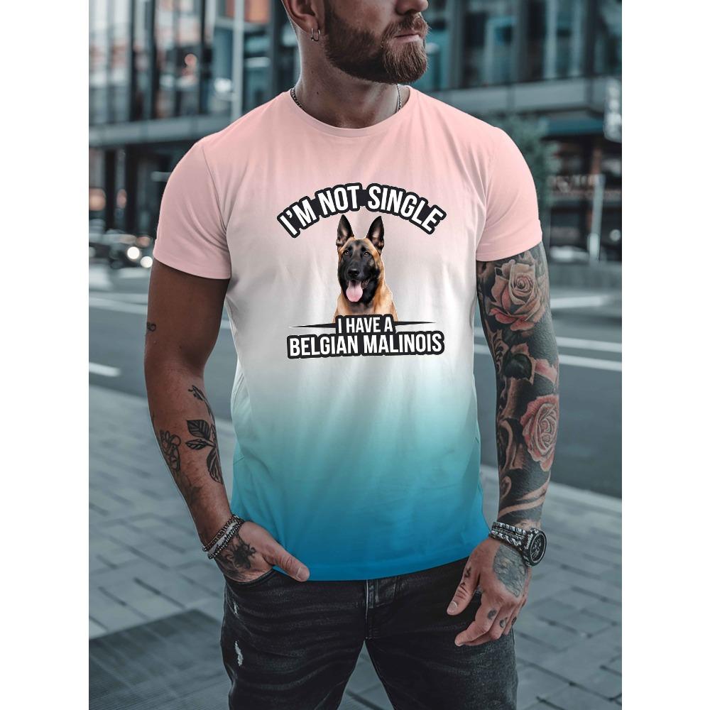 T-shirt Casual Lâche à Manches Courtes Nouveau pour l'Été Décontracté Polyvalent Créatif Amusant Lettre Impression 3D Homme Lâche Col Rond T-shirt