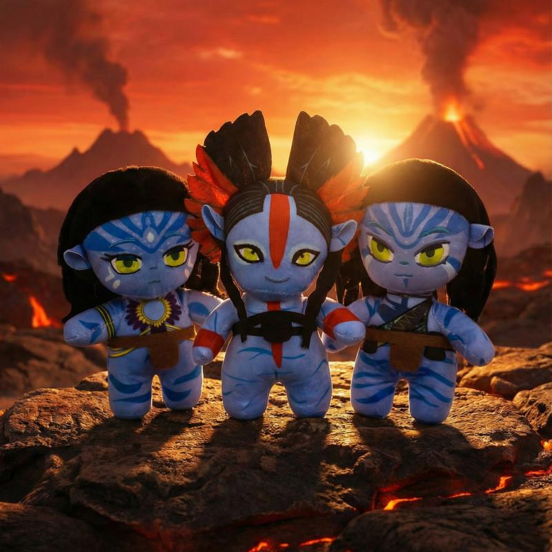 Cartoon Avatar Primitive Tribe Plush Toy Set With Soft Short Pile For Kids And Collectors