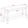 VidaXL Dining Bench EKAI Black 91.5 x 29 x 45.5 cm