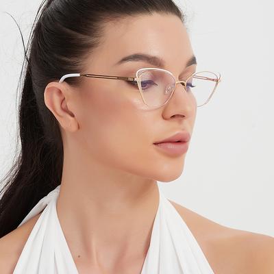 Anti-Blue Light Rays Eyeglasses Frame Women Cat Eye Glasses Brand Designer Clear Lens Computer Optical Eyewear