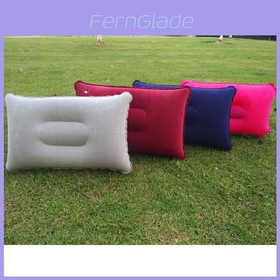 Lightweight Inflatable Pvc Camping Pillow Plush Soft Rectangular Travel Cushion