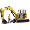 Mini Excavator CATERPILLAR BRUDER 2466 - Scale 1:16 - 41 Cm - Yellow