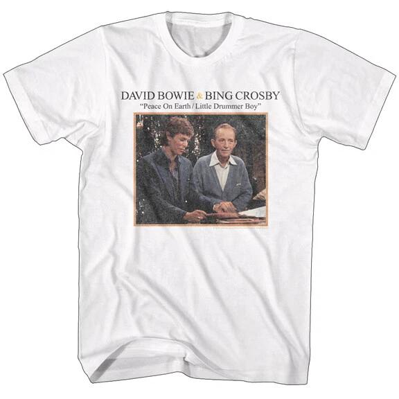Bing Crosby David Bowie Little Drummer Boy Men s T Shirt Pop Jazz Music Movies 3XL