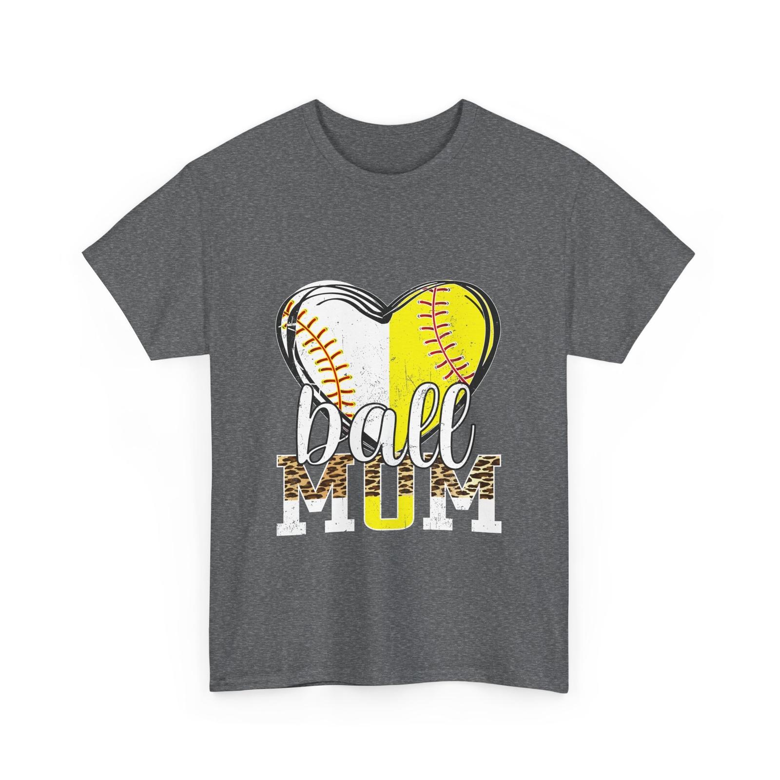 Baseball Softball Mom Shirt, Leopard Heart Baseball Softball Lovers Shirt XXL