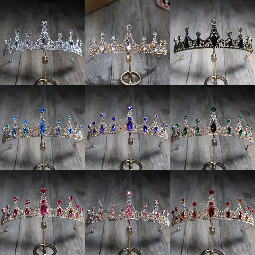 Europäische und amerikanische Brautkrone Tiara Haarschmuck Strass Mode Königin Hochzeitsaccessoires Prinzessin Ball Krone Stirnband