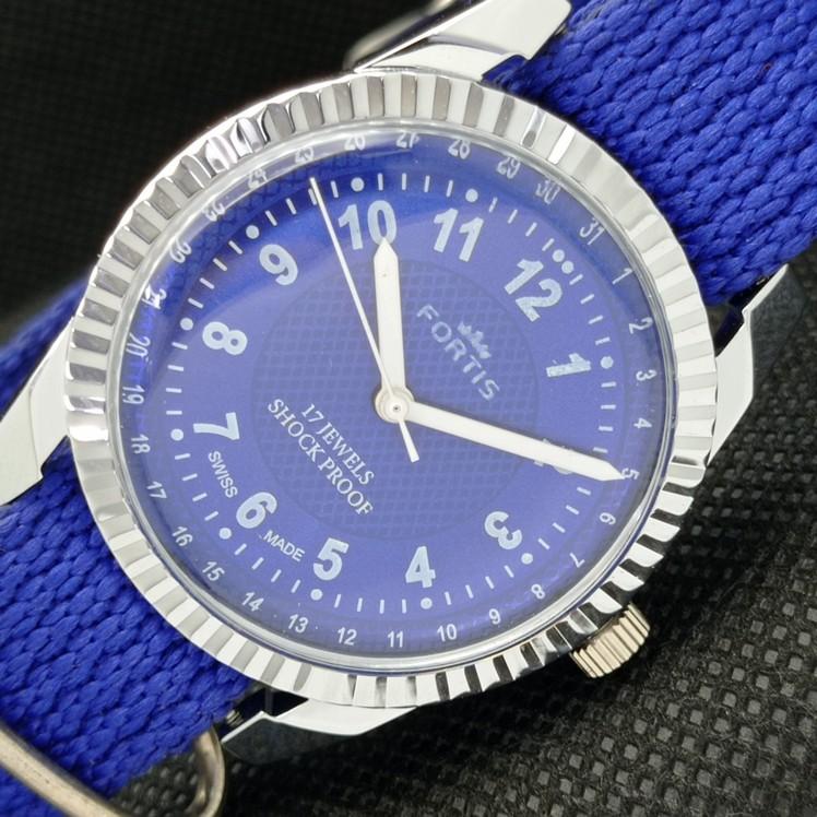 

REFURBISHED FORTIS WINDING SWISS MENS WRIST BLUE DIAL WATCH 622c-a416806-2 lot622c-a416806