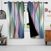 2Pcs/Set Colourful Gradient Window Curtain Bright Multicolor Blackout  Polyester Fabric Study Bedroom Living Room Decor Curtain