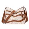 Crossbody bag retro fashion splicing simple shoulder bag