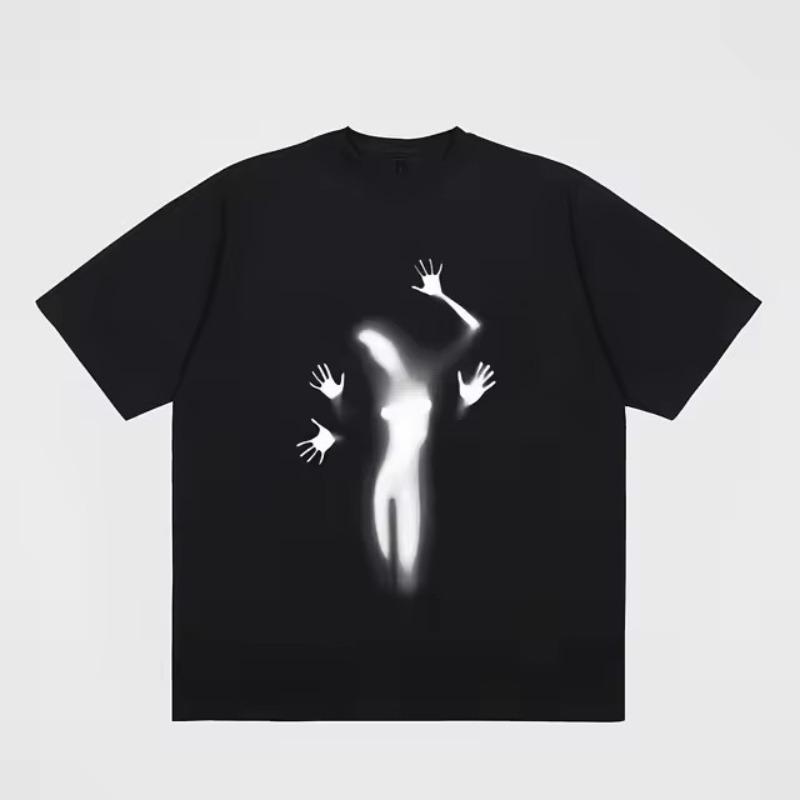 

Новая мужская футболка с коротким рукавом, футболка большого размера с 3D-принтом для мужчин, летняя уличная хип-хоп мужская одежда, футболки с принтом теней, топы 2024 6XL