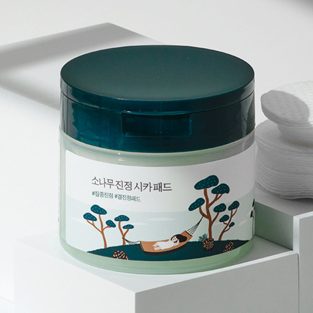 ROUND LAB Pine Calming Cica Toner Pad 50 Pads Soothing Hydrating Pore Care