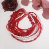 Gothic Personality Handmade Beaded Baroque Imitation Pearl Multi-layered Necklace, Beach Fashion