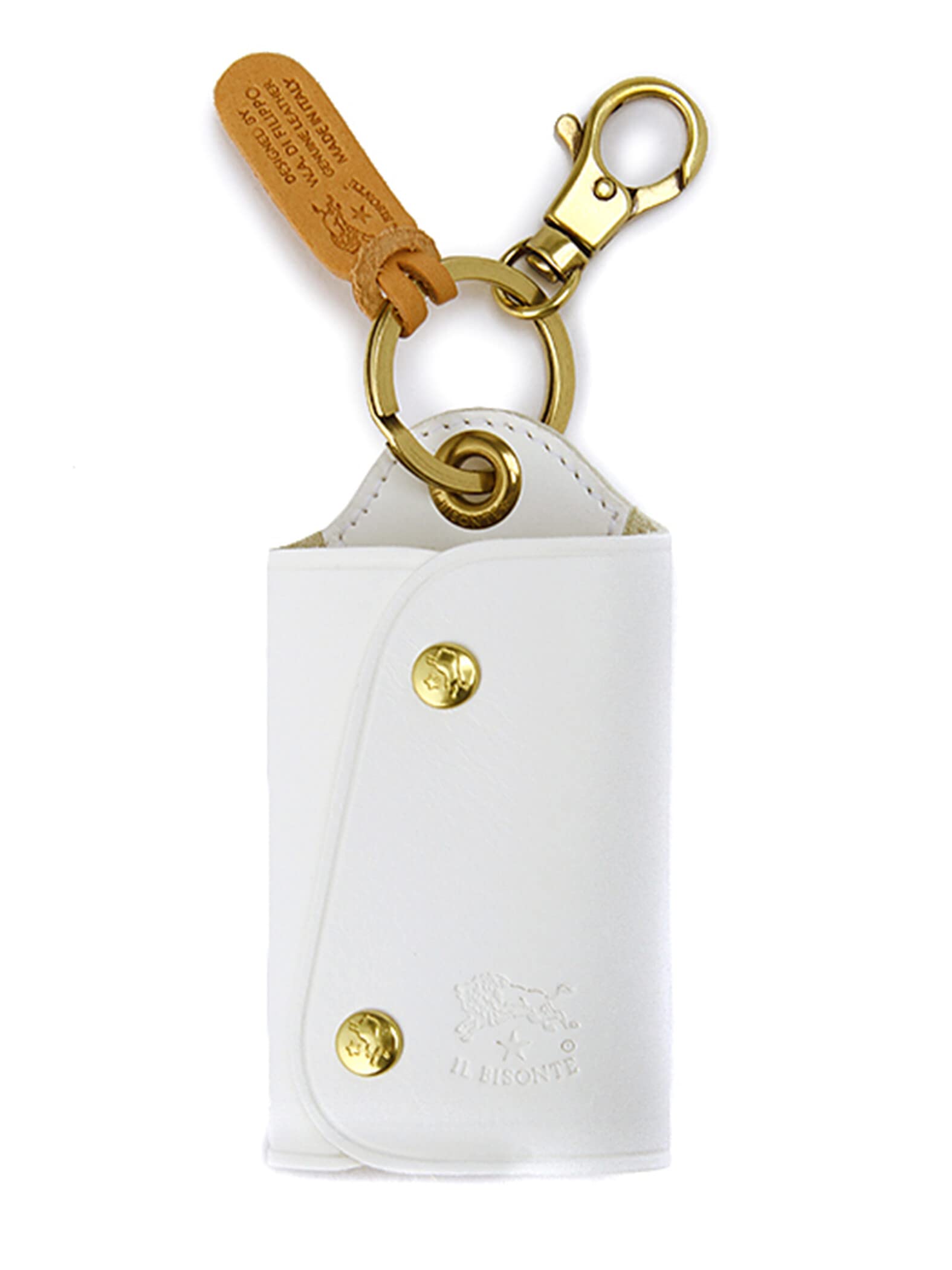 

Key Case Leather Genuine Leather Cowhide Unisex White White [IL BISONTE] Women s Men s білий