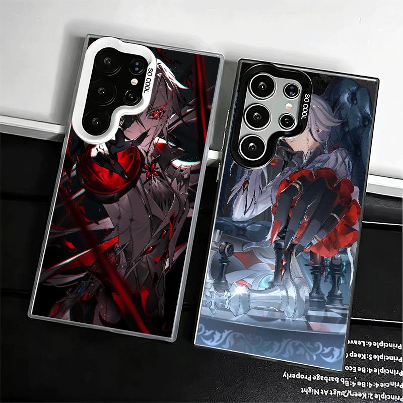 Genshin Impact Arlecchino Soft Phone Case for Samsung Galaxy S24 S25 FE S26 Edge S23 Ultra S22 Plus S21 + Shockproof Cover Back