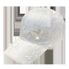 Women's Crystal Butterfly Baseball Cap - Sequined Gold Thread Cotton Sun Hat, UV Protection Visor for Spring Summer Autumn