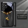 Gilded Horse Art Black Phone Case For Samsung Galaxy S26 Ultra S25 Edge S24 FE S23 Plus S22 S21 S20 S22 S25+ Glass Black Cover