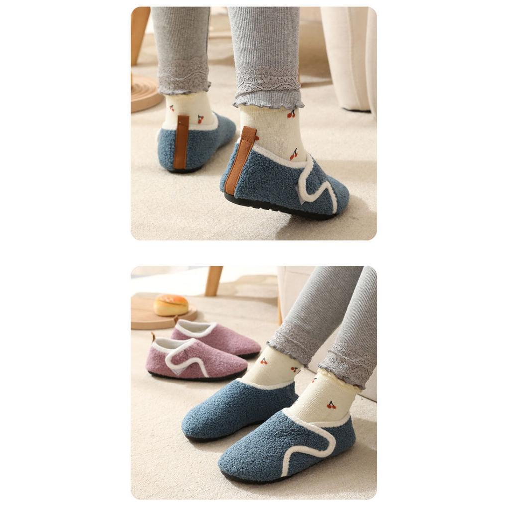 Autumn and Winter Children's Indoor Velvet Floor Socks Shoes Anti Slip Sole Early Education Walking Baby Shoes Home Cotton Shoes Home Cold Proof