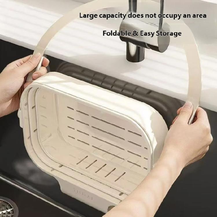 Foldable Sink Drainer Basket Hanging Strainer Colander For Efficient Drying Of Vegetables Fruits And Kitchenwares