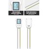 3 i 1 Digitalt LCD Jordmåler Temperatur Fuktighet pH-måler med Bakgrunnsbelysning Plante Måleinstrument For Blomsterplanter Hage