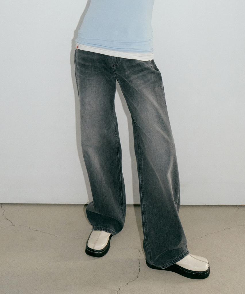 AUTHENTI Low-Rise Wide Pants_Black