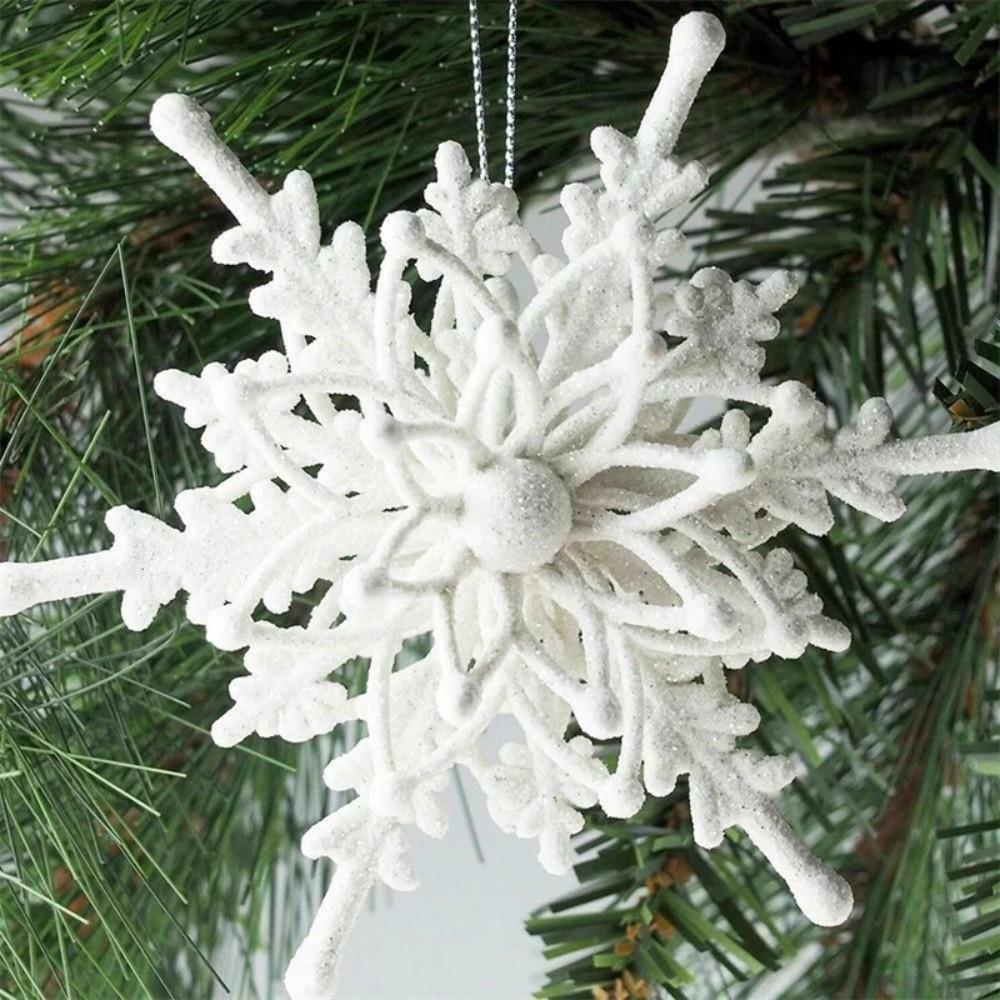 Acrylic 3D Snowflake Decoration Ice White Snowflake Tree Decoration  Christmas Tree