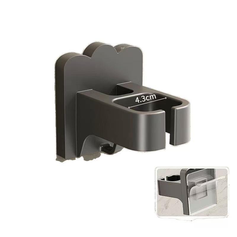 Punch-Free Wall-Mounted Hair Dryer Holder: Bathroom Storage Rack & Hanger