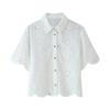 European and American Style, New Women's Clothing, Foreign Style, Fashionable Style, Hollow Embroidered Shirt 2298116