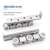 Sliding Door Silent 8-Wheel Stainless Steel Roller with Nylon Bearings for Furniture