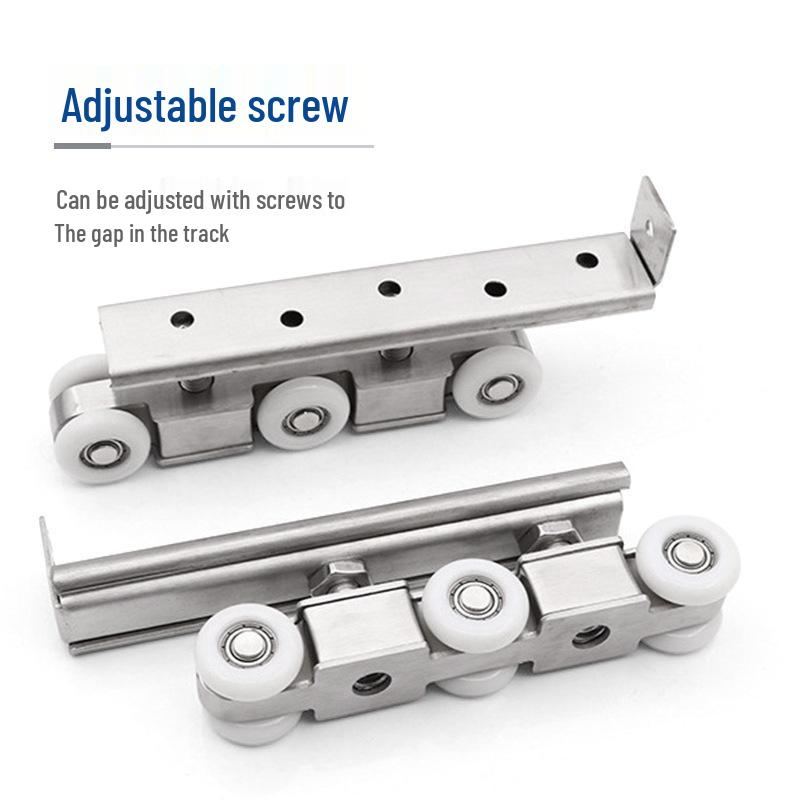 Sliding Door Silent 8-Wheel Stainless Steel Roller with Nylon Bearings for Furniture